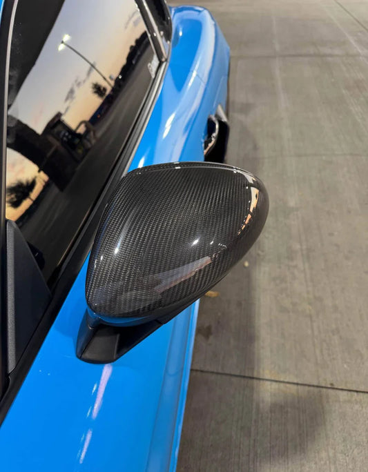 Porsche 981 Boxster GTS 991 911 - Dry Carbon Fiber Mirror Cap Set Replacement