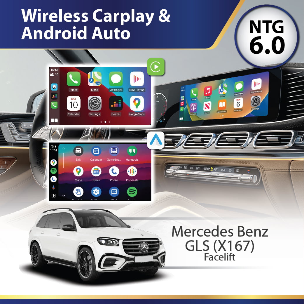 Mercedes-Benz GLS X167 Facelift (NTG6.0) - Wireless Apple CarPlay & Android Auto Interface