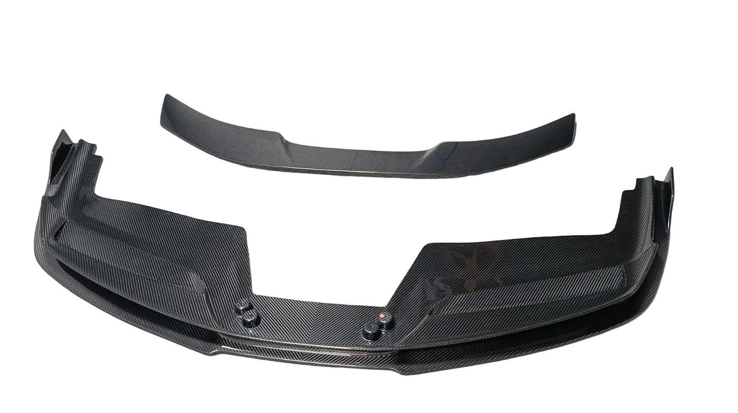 Ferrari 488 GTB 2015-2018 - V Style Carbon Fiber Front Bumper Splitter Lip