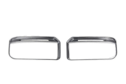 Mercedes-Benz G Wagon W464 G350 G500 G63 (2022-2024) - BRB G900 Style Carbon Fiber Front Bumper Light Trim Set