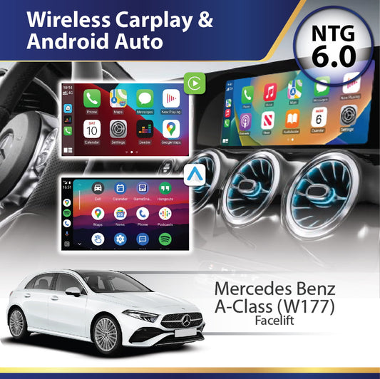 Mercedes-Benz A-Class W177 Facelift (NTG6.0) - Wireless Apple CarPlay & Android Auto Interface