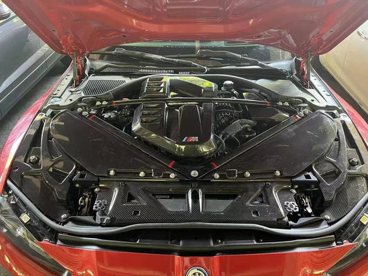 BMW G80 M3 / G82 G83 M4 Dry Carbon Fiber Full Engine Bay Cover Kit (2021+)