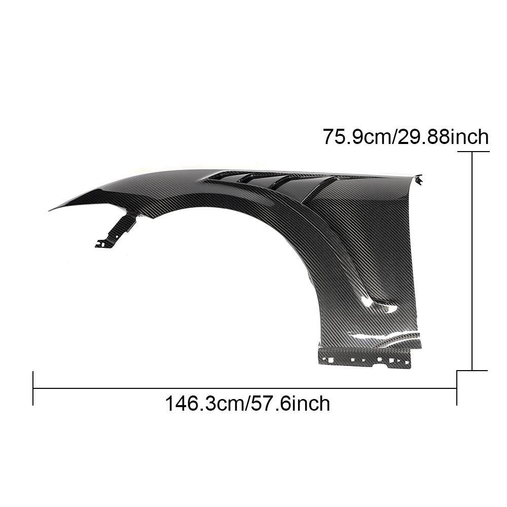 Ford Mustang S650 GT Coupe (2024+) - Carbon Fiber Front Fenders