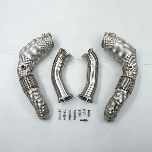 BMW G05 G06 G07 X5 X6 X7 M60i – Performance Exhaust HeatShield Downpipes Set