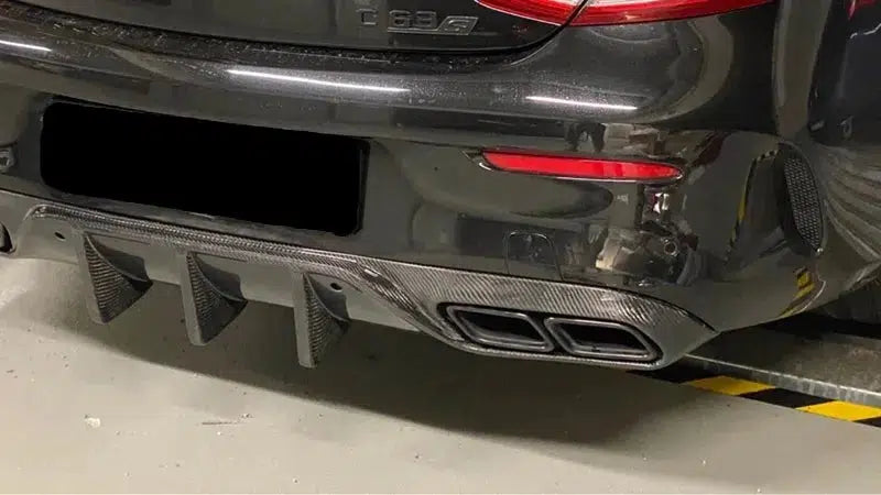 Mercedes C63 Coupe (W205) Carbon Fiber Rear Finned Diffuser | 2015–2019