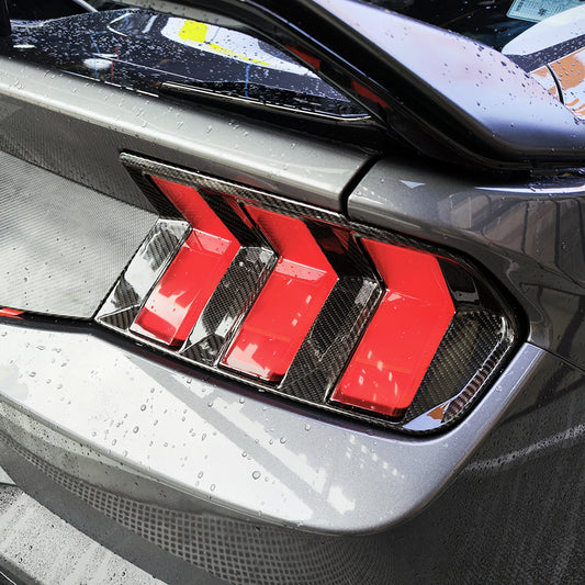 Ford Mustang S650 (2024+) - Real Carbon Fiber Rear Taillight Outer Light Covers