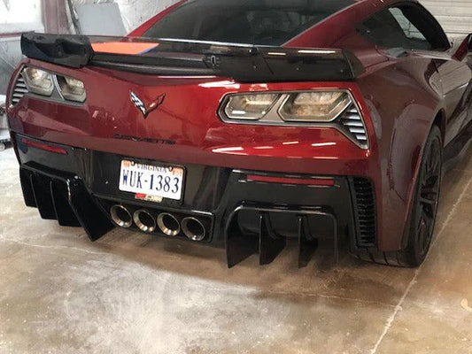 Corvette C7 - Carbon Fiber Rear Finned Diffuser