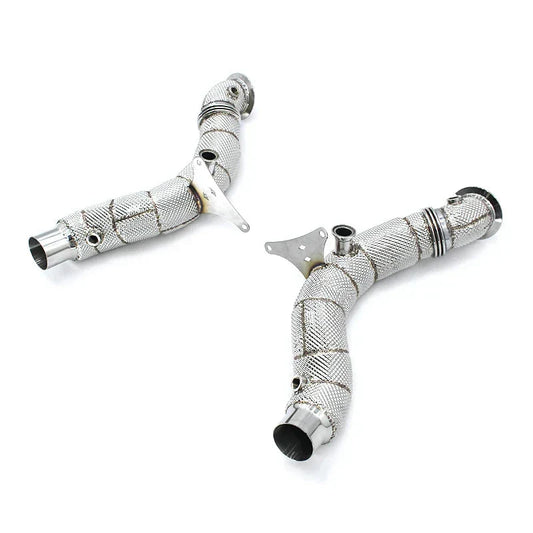 Ferrari F8 Tributo – High Performance Cat-Less Exhaust Downpipes