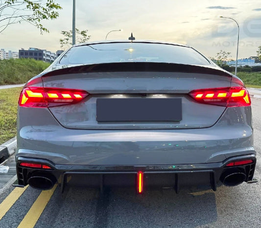 Audi RS5 B9.5 Coupe & Sportback (2020-2025) - KB Style Carbon Fiber Rear Diffuser