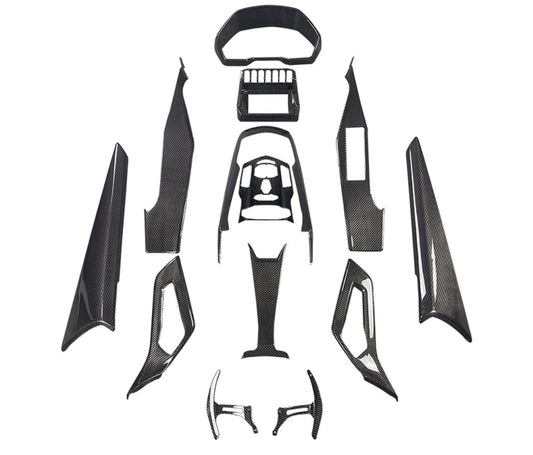 Lamborghini Aventador β Dry Carbon Fiber Interior Trim Set