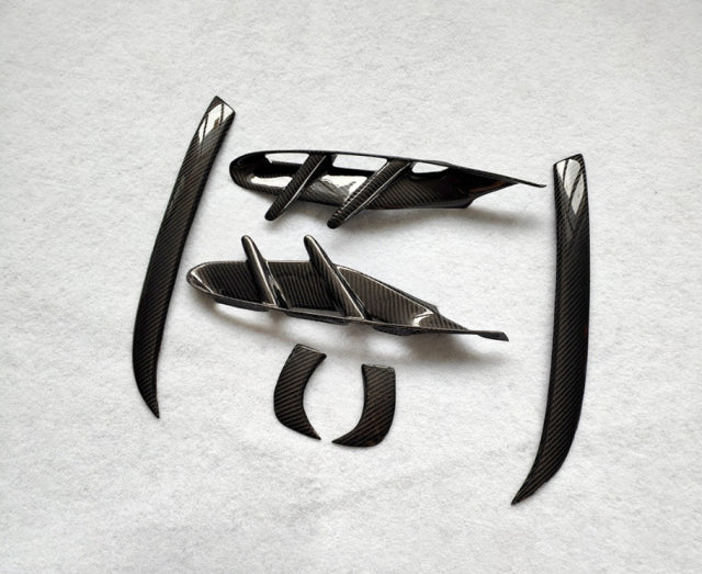 Porsche Taycan – M Style Carbon Fiber Front Air Vent Headlight Trim