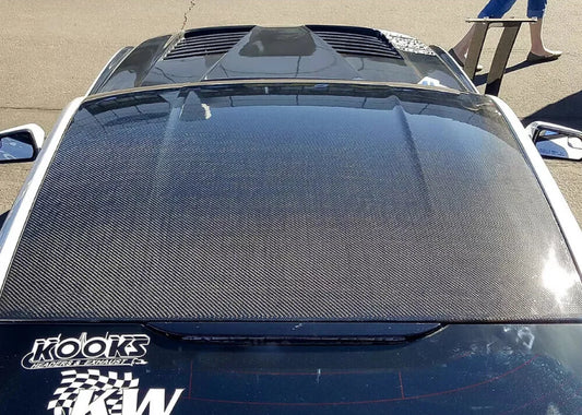Ford Mustang S550 / S650 - Dry Carbon Fiber Tape-On Roof Panel Cover
