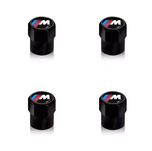 BMW M Style Wheel Tire Air Valve Caps Stem