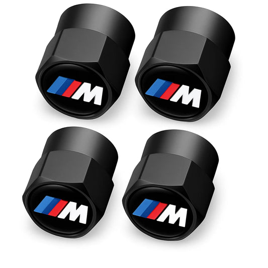 BMW M Style Wheel Tire Air Valve Caps Stem