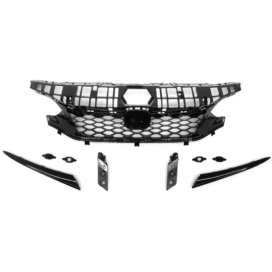 Honda Civic Base Sedan – Type R Style Gloss Black ABS Front Upper Grille