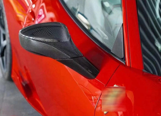 Ferrari 458 - Prepreg Carbon Fiber Mirror Housing Cap Covers Set