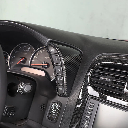 Chevrolet Corvette C6 (2005β2013) β Carbon Fiber Dashboard Console Button Frame Trim