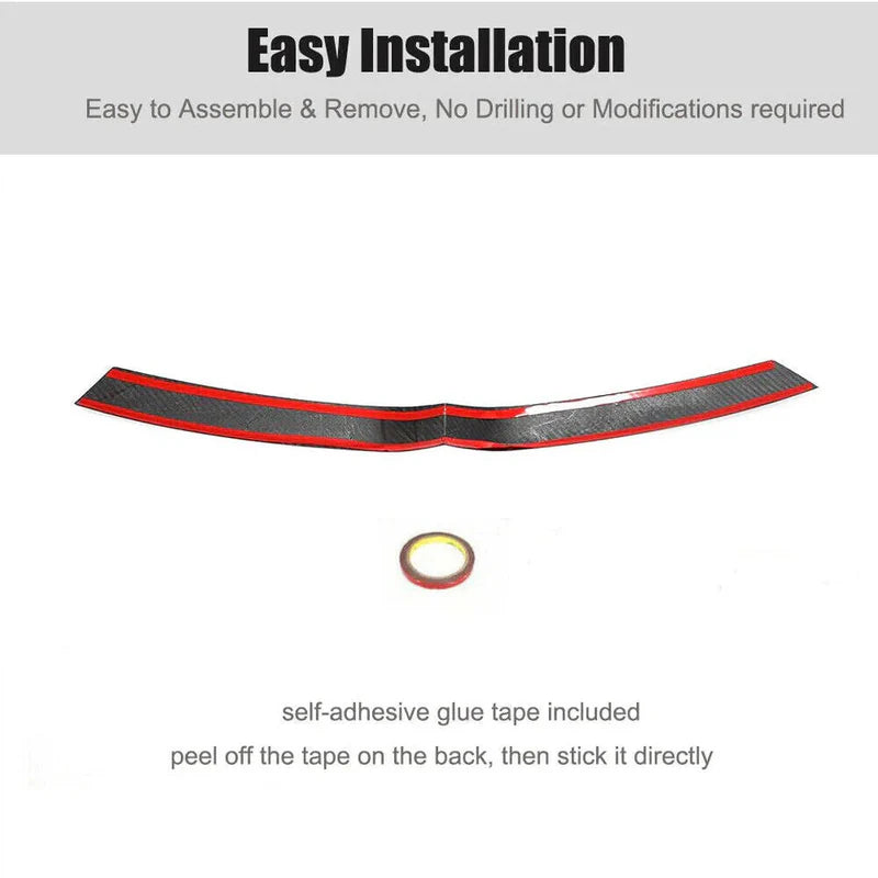 Tesla Model X - Carbon Fiber Front Center Grille Cover Trim