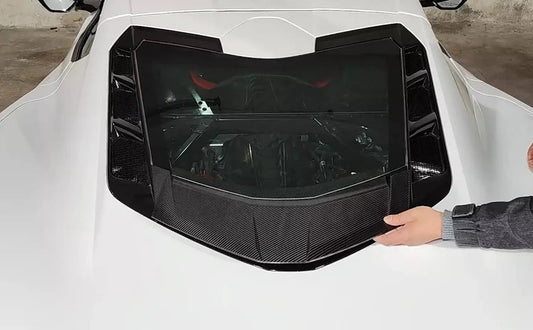 Corvette C8 Coupe – Carbon Fiber Rear Window Lower Trim Cover