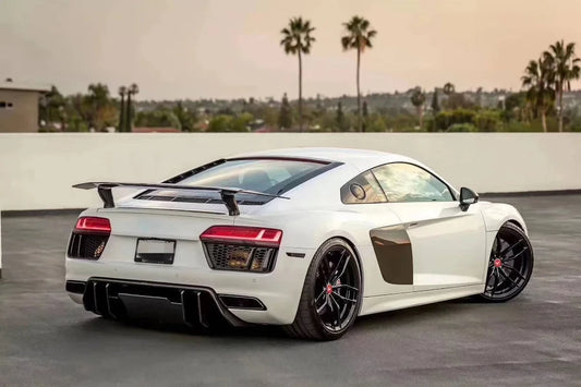 Audi R8 Gen 2 - V Style Carbon Fiber Rear Diffuser