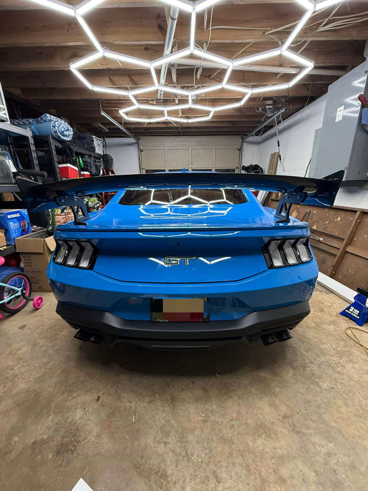 Ford Mustang 2024+ S650 – Super Snake Style Carbon Fiber Rear Spoiler High Wing