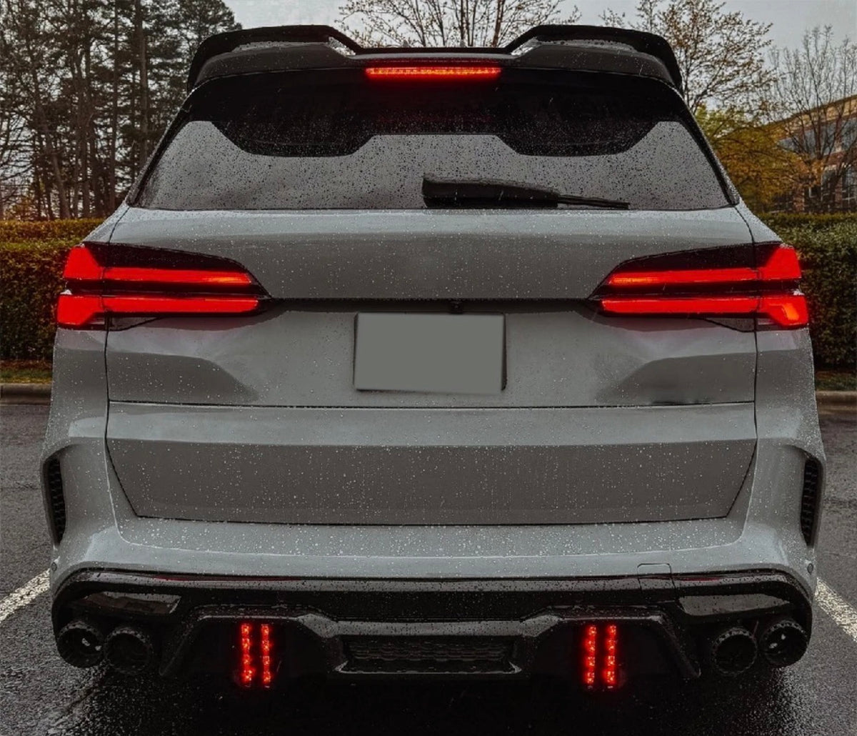BMW X5M / X6M LT Style Rear Diffuser with Dual LED Brake Light & Rear Corner Aprons