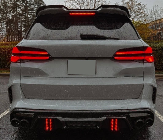 BMW X5M / X6M LT Style Rear Diffuser with Dual LED Brake Light & Rear Corner Aprons