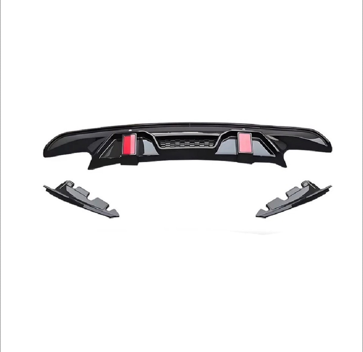 BMW X5M / X6M LT Style Rear Diffuser with Dual LED Brake Light & Rear Corner Aprons