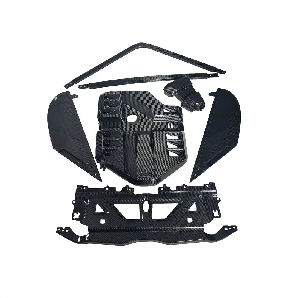 BMW G80 M3 / G82 G83 M4 Dry Carbon Fiber Full Engine Bay Cover Kit (2021+)
