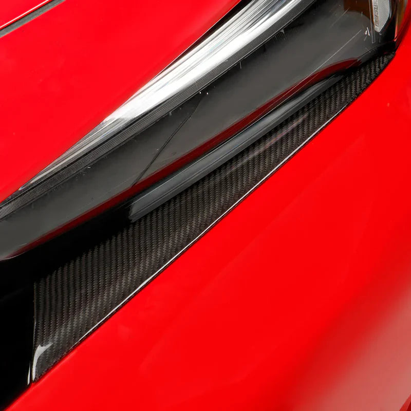Honda Civic 11th Gen Type R FL5 – Carbon Fiber Headlight Eyebrow Cover Trim