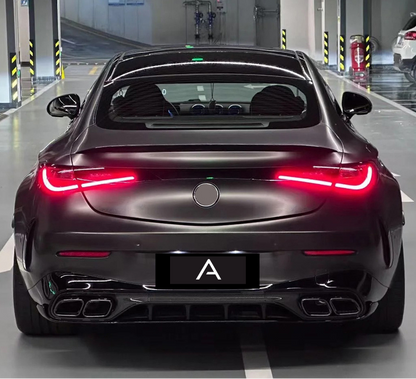 Mercedes-Benz CLE Class C236/W236 CLE300 & CLE260 - CLE63 AMG Style Rear Diffuser with Exhaust Tips