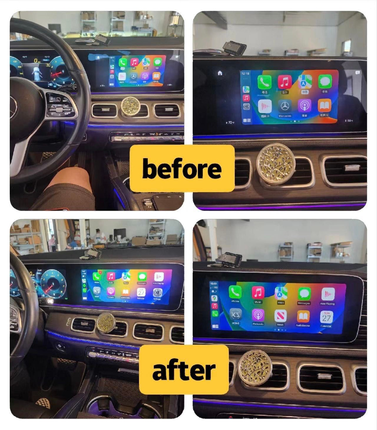 Mercedes-Benz GLE / GLS – NTG6.0 Fullscreen Wireless Apple CarPlay & Android Auto Upgrade