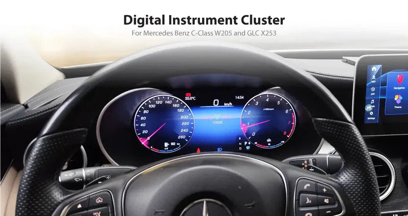 Mercedes-Benz W205 C-Class & X253 GLC-Class – Digital Instrument Cluster Upgrade (Plug & Play)