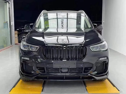 BMW X5M F95 Pre-LCI - R Style Gloss Black Front Bumper Lip Splitter