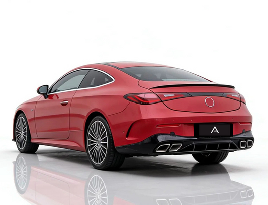 Mercedes-Benz CLE Class C236/W236 CLE300 & CLE260 - CLE63 AMG Style Gloss Black Rear Diffuser with Exhaust Tips
