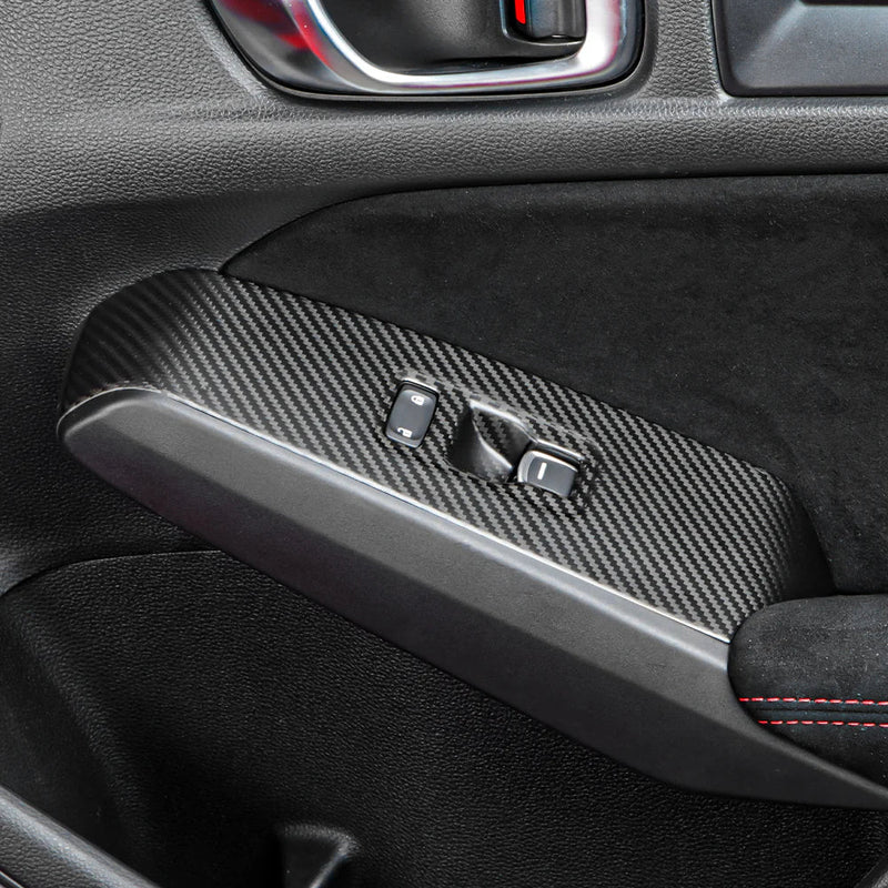 Honda Civic Type R FL5 (2023–2025) – Carbon Fiber Door Switch Button Panel Kit (4PCS)