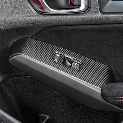 Honda Civic Type R FL5 (2023–2025) – Carbon Fiber Door Switch Button Panel Kit (4PCS)