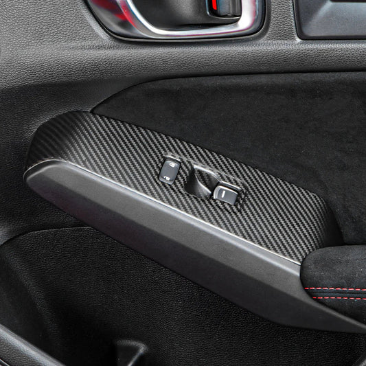 Honda Civic Type R FL5 (2023–2025) – Carbon Fiber Door Switch Button Panel Kit (4PCS)
