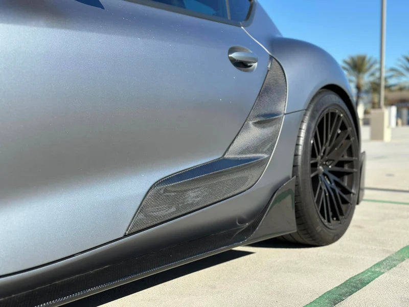 Toyota A90 Supra - Carbon Fiber Door Fender Finned Trim