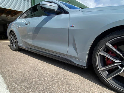 BMW G22/G23/G26 4 Series & i4 - 3D Style Carbon Fiber Side Skirts