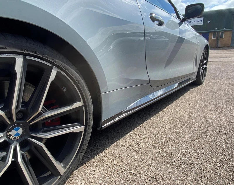 BMW G22/G23/G26 4 Series & i4 - 3D Style Carbon Fiber Side Skirts