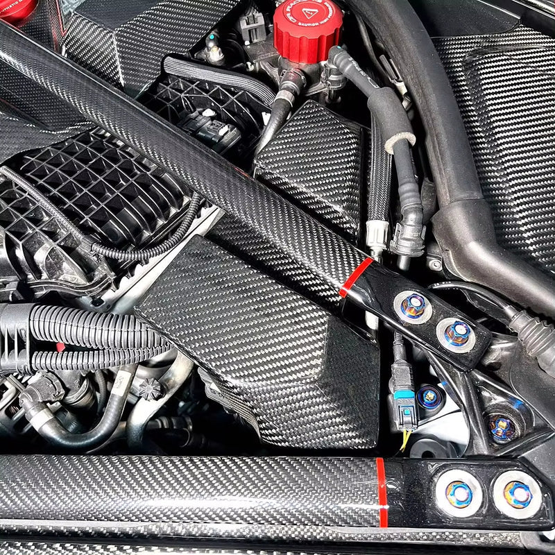 BMW G80 M3 / G82 G83 M4 Dry Carbon Fiber Full Engine Bay Cover Kit (2021+)