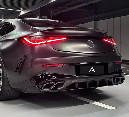 Mercedes-Benz CLE Class C236/W236 CLE300 & CLE260 - CLE63 AMG Style Rear Diffuser with Exhaust Tips