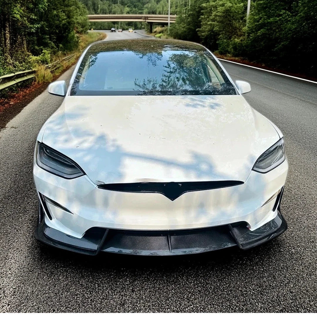 Tesla Model X – 3pc Carbon Fiber Front Lip