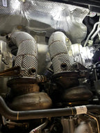 BMW X5M / X6M 2019-2025 – Full Catless Downpipes with Heat Shield