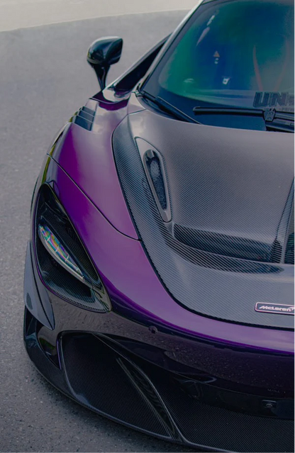 McLaren 720S / 750S / 765LT - V Style Carbon Fiber Hood
