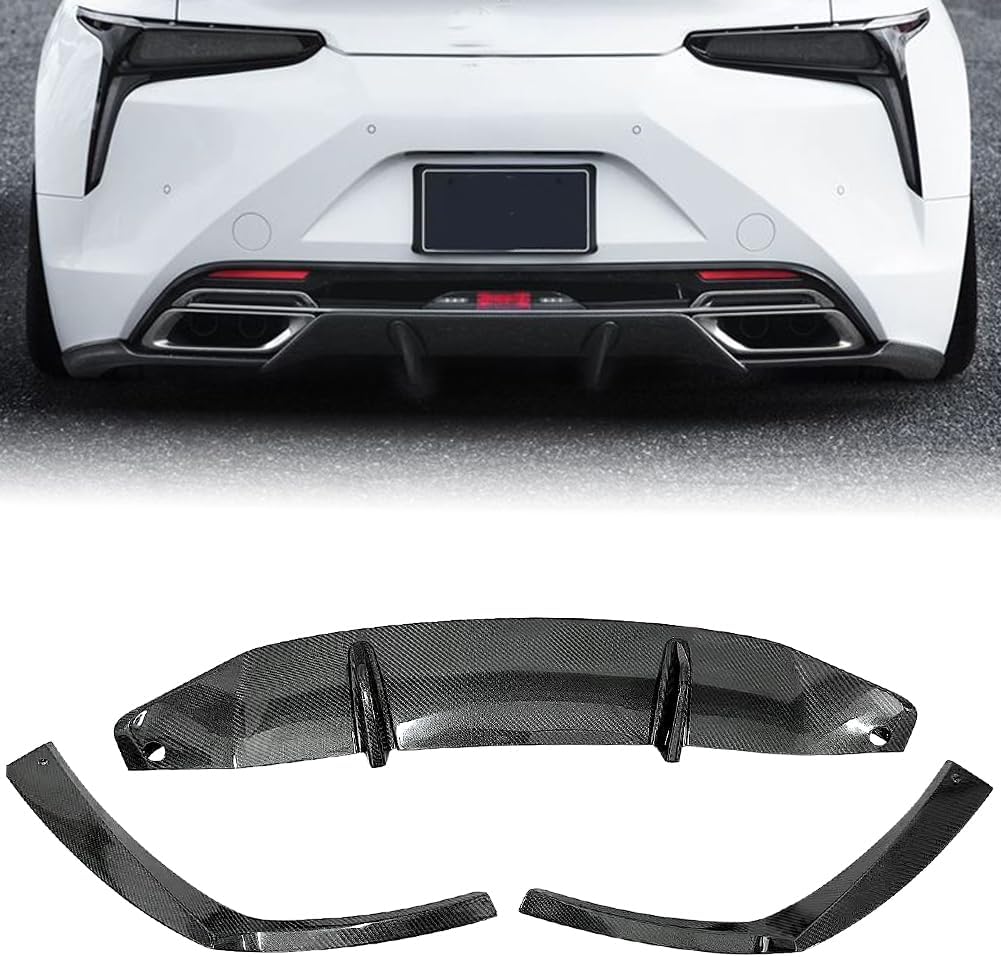 Lexus LC500 / LC500h – Carbon Fiber 3pc Rear Diffuser