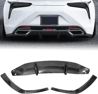 Lexus LC500 / LC500h – Carbon Fiber 3pc Rear Diffuser