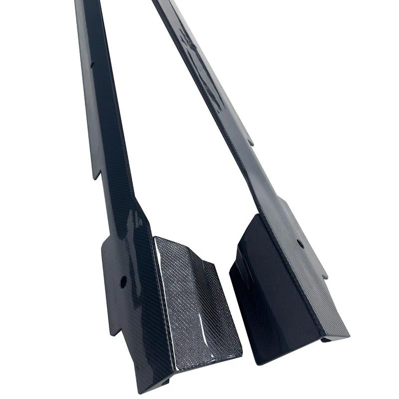 Porsche Taycan J1 - RZ Style Carbon Fiber Side Skirts