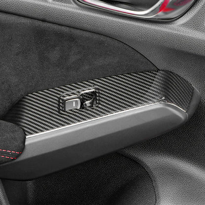 Honda Civic Type R FL5 (2023–2025) – Carbon Fiber Door Switch Button Panel Kit (4PCS)